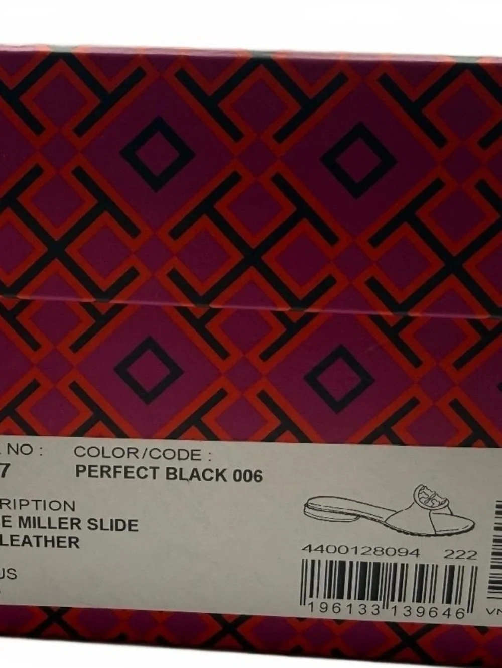 Tory Burch Bombe Miller Slide Calf Leather in Perfect Black — Size 10